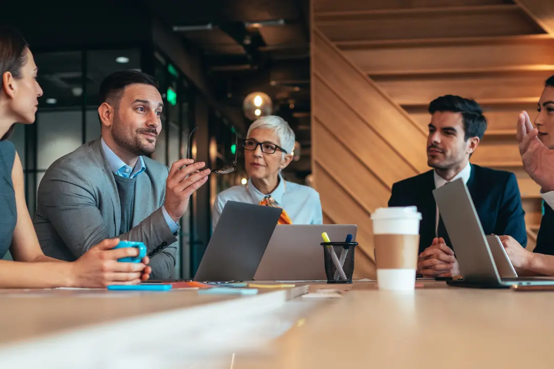 Business team meeting in modern office